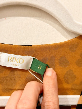 Rixo 100% silk leopard print maxi dress, US 6