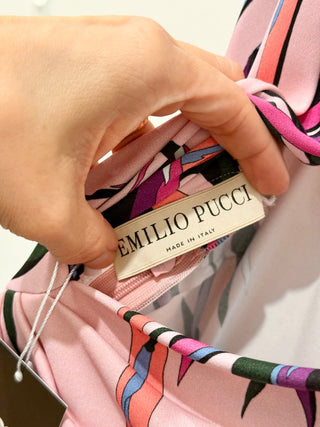 Emilio Pucci faux wrap low back midi dress, 8