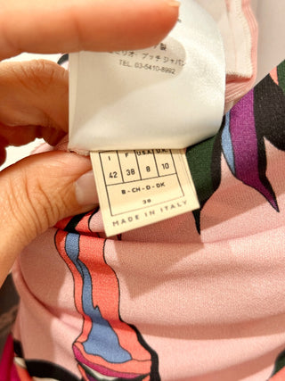 Emilio Pucci faux wrap low back midi dress, 8