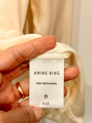 Anine Bing 100% silk button down shirt, M