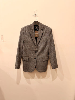 Anine Bing plaid oversized blazer wool blend, XXS - oversized