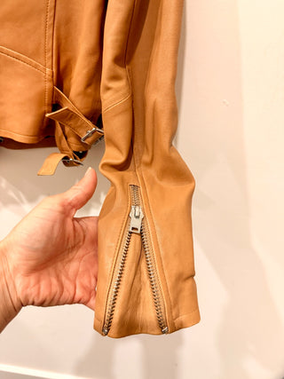 IRO lamb leather moto jacket, 38 FR / US 6