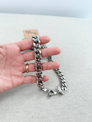 Roberto Cavalli tiger silver and rhinestone statement necklace
