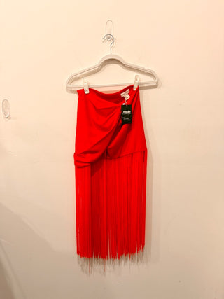 Ronny Kobo fringe cover up wrap skirt, XS