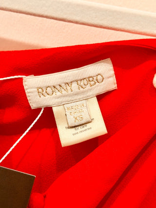 Ronny Kobo fringe cover up wrap skirt, XS