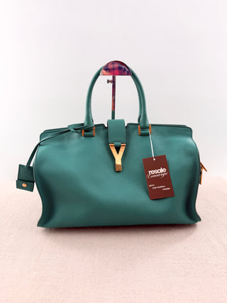 Saint Laurent classic Y cabas leather top handle handbag