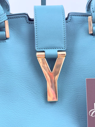 Saint Laurent classic Y cabas leather top handle handbag