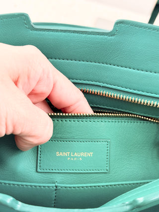 Saint Laurent classic Y cabas leather top handle handbag