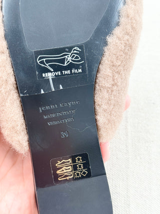 Jenni Kayne shearling slide mules, 39