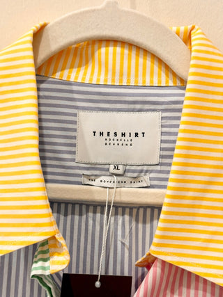 The shirt boyfriend shirt button down striped, XL