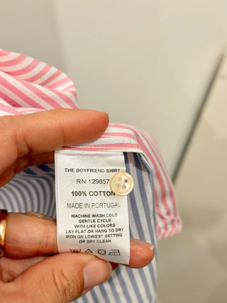 The shirt boyfriend shirt button down striped, XL