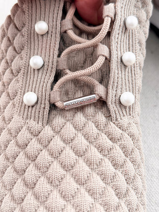 Jimmy Choo veles faux Pearl knit sneakers, 40