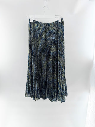 Boss silk pleated midi skirt, S