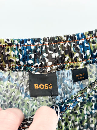 Boss silk pleated midi skirt, S