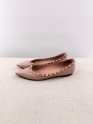 Valentino Garavani Pointed-Toe Ballet Flats, 39