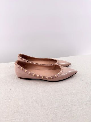 Valentino Garavani Pointed-Toe Ballet Flats, 39