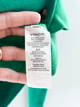 Vince cardigan sweater wool and cashmere blend, S