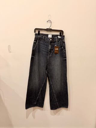 Anine Bing wide leg jeans with diagonal seam, 28