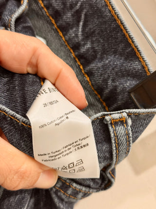 Anine Bing wide leg jeans with diagonal seam, 28