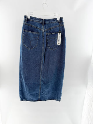 Rolla's denim long skirt with slit, 30 / 10