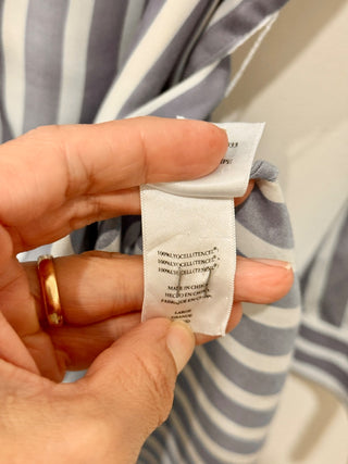 Rails striped casual shirt midi dress, L