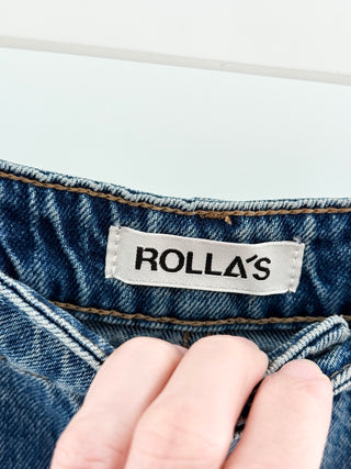 Rolla's denim long skirt with slit, 30 / 10