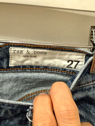 Rag & Bone Classic Denim Mid Rise Bootcut Leg Jeans Blue Washed Women's Size 27