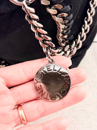Stella McCartney Heavy Shoulder Tote Bag with Silver Hardware