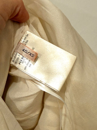 Giambatista Valli Paris Heavy Organza Embroidered Dress Off White Womens Size 40