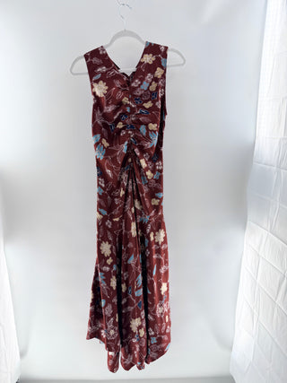Ulla Johnson 100% silk sleeveless pattern midi dress, 4