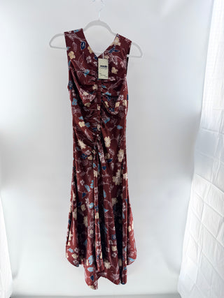 Ulla Johnson 100% silk sleeveless pattern midi dress, 4
