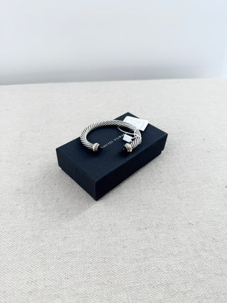 David Yurman classic cable bracelet with black onyx, M