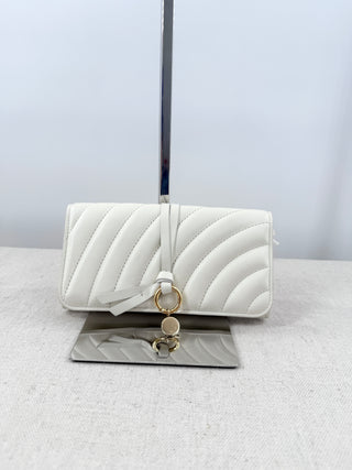NWT Chloé White Alphabet Quilted Leather Long Wallet 7.5'' x 4''