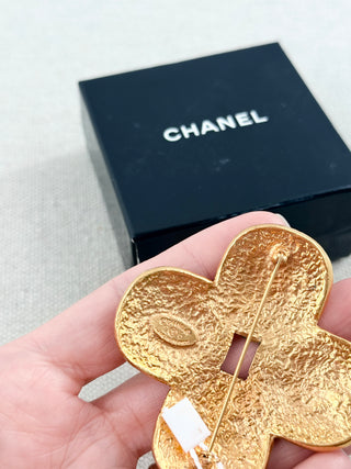 Chanel 4 stone brooch cabochon collection "86-94 vintage