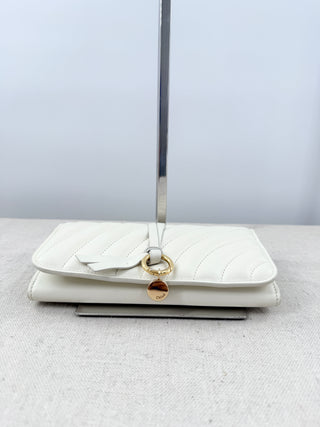 NWT Chloé White Alphabet Quilted Leather Long Wallet 7.5'' x 4''