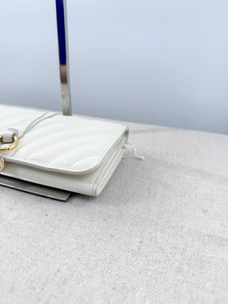 NWT Chloé White Alphabet Quilted Leather Long Wallet 7.5'' x 4''