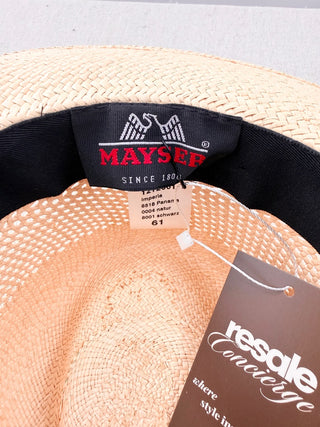 Mayser Straw Panama Hat with Mesh vents, 61