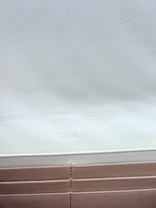 NWT Chloé White Alphabet Quilted Leather Long Wallet 7.5'' x 4''
