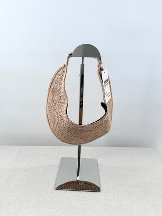 Helen Kaminski Maris Raffia Straw 3/4 Brim Sun Vizor Hat
