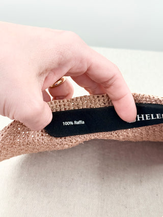 Helen Kaminski Maris Raffia Straw 3/4 Brim Sun Vizor Hat