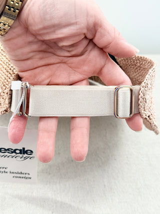 Helen Kaminski Maris Raffia Straw 3/4 Brim Sun Vizor Hat