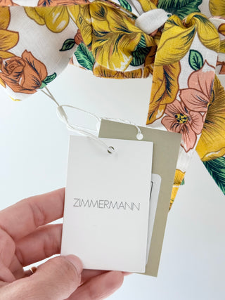 Zimmermann poppy frill crop top and matching pants, top US 8 / bottom US 6
