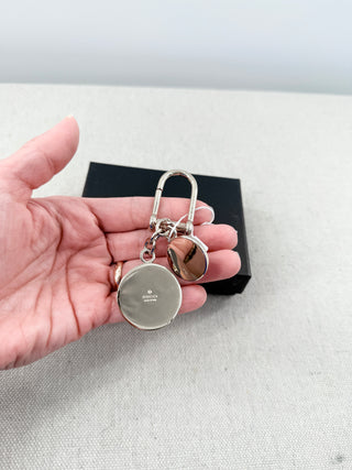 Gucci metal key chain GG 2 tone