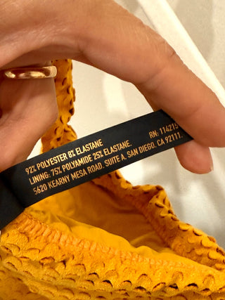 VIX by Paula Hermany 2 Pece Bikini Set; Halter Top & Bottom Yellow Top S / Bottom XS