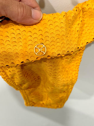 VIX by Paula Hermany 2 Pece Bikini Set; Halter Top & Bottom Yellow Top S / Bottom XS