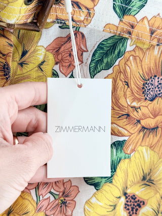 Zimmermann poppy frill crop top and matching pants, top US 8 / bottom US 6