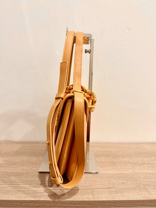 Bottega Veneta Mount Medium Envelope Chain Shoulder Handbag Natural Beige