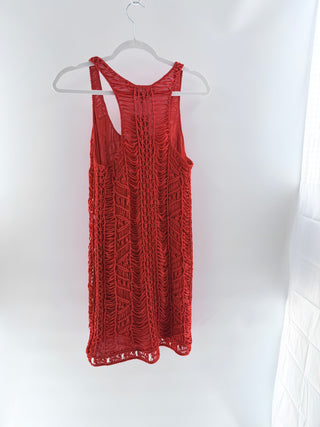 Diane von Furstenberg chios crochet mini dress, S