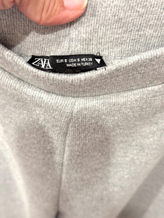 Zara Lounge Set; Sleeveless Turtleneck Top & Sweatpants Heather Grey Women's S