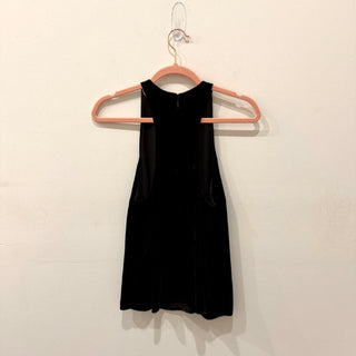 Joie Sleeveless Scoop Neck Racerback Velvet Tank Top Black Women's Size Small
